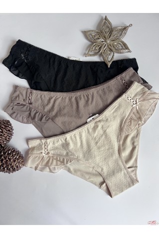 Трусики сліпи з мікрофібри та мережива Annajolly 83077